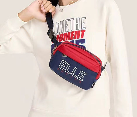 ユニセックス重用ナイロン スリング バッグ  Zipper 閉塞 多機能